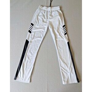 Sporty White Black Side Stripe Athletic Track Pants Kids Youth Size XL 18-20